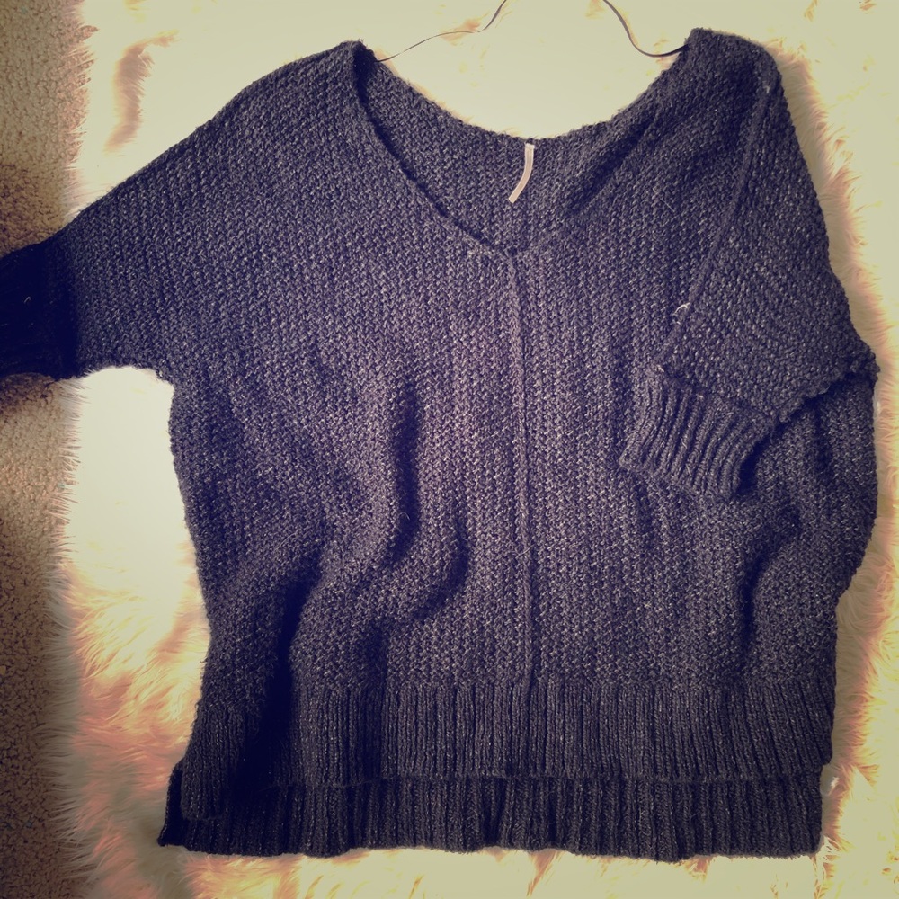 Free people oversized black sweater XS